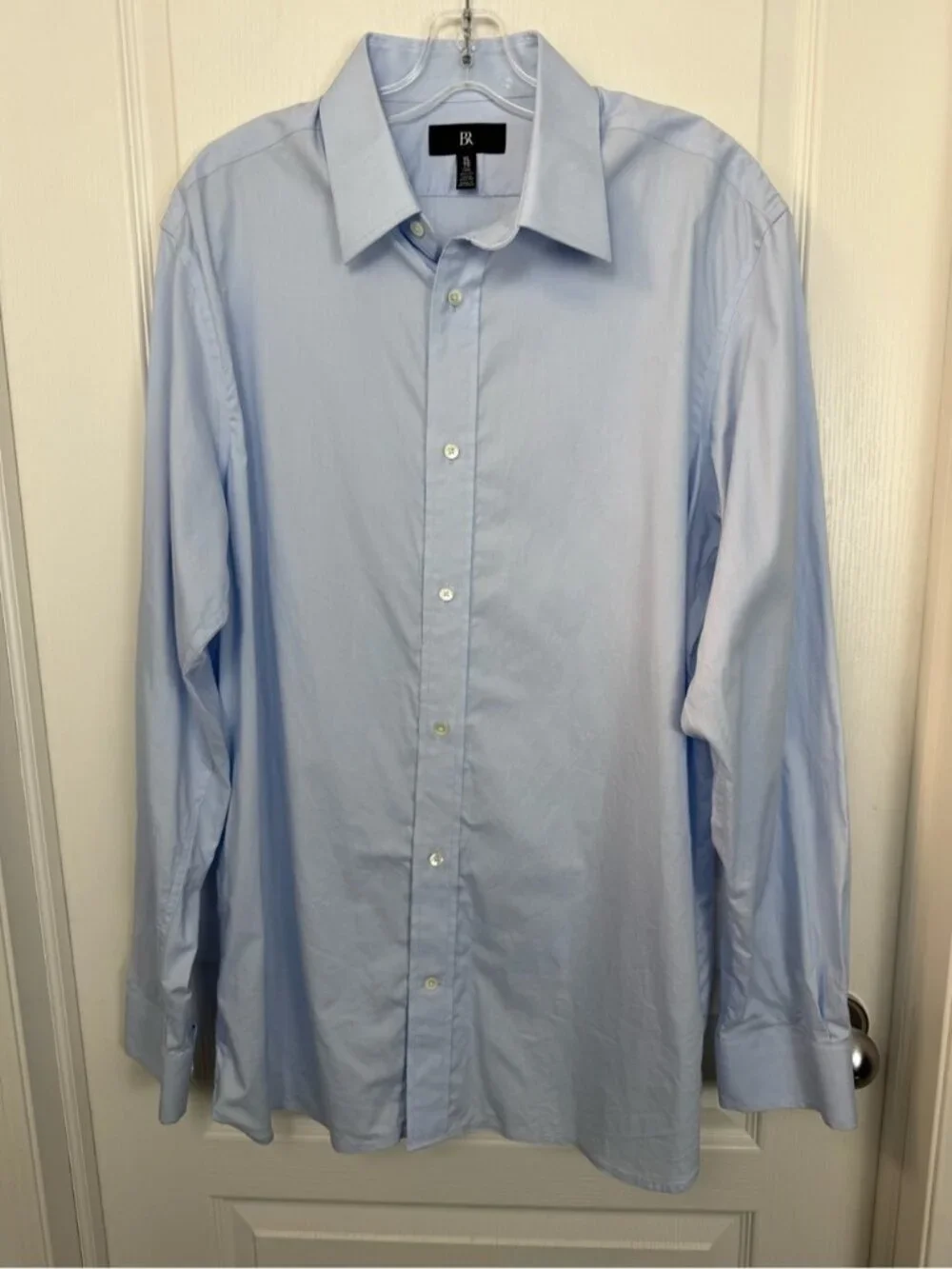 Banana Republic Slim Fit Winkle Resistant Button Dress Shirt Size XL TALL Blue